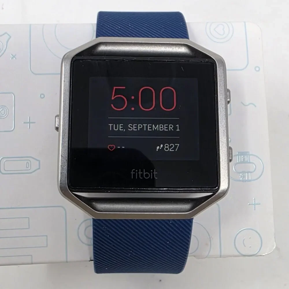 Fitbit Blaze Smart Fitness Watch Large FB502SBKL with Box Paperwork Tested Works